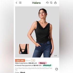 Halara backless tank top